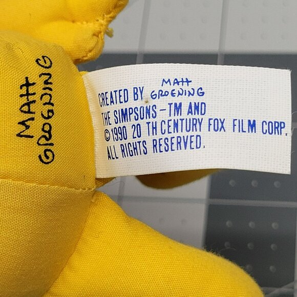4 Dolls The Simpsons Plush Doll Set Bart Marge Maggie Matt Groening 1990 Vtg - Picture 9 of 16